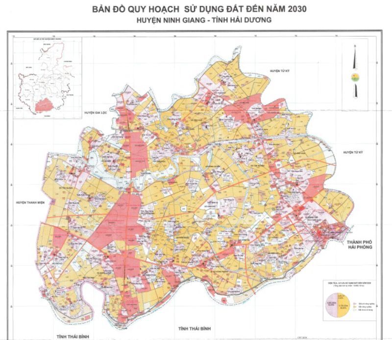 Bản vẽ quy hoạch sử dụng đất của Quy hoạch xây dựng vùng huyện Ninh Giang tỉnh Hải Dương