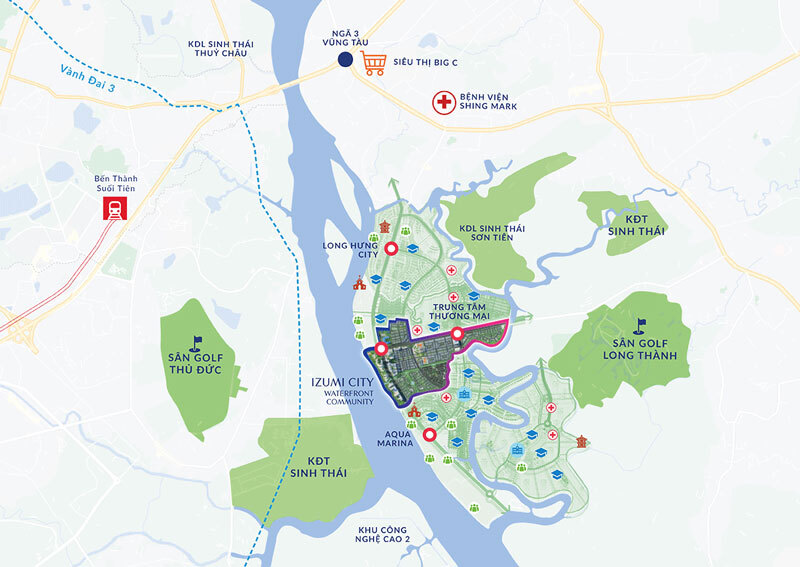 Vị trí dự án Izumi City