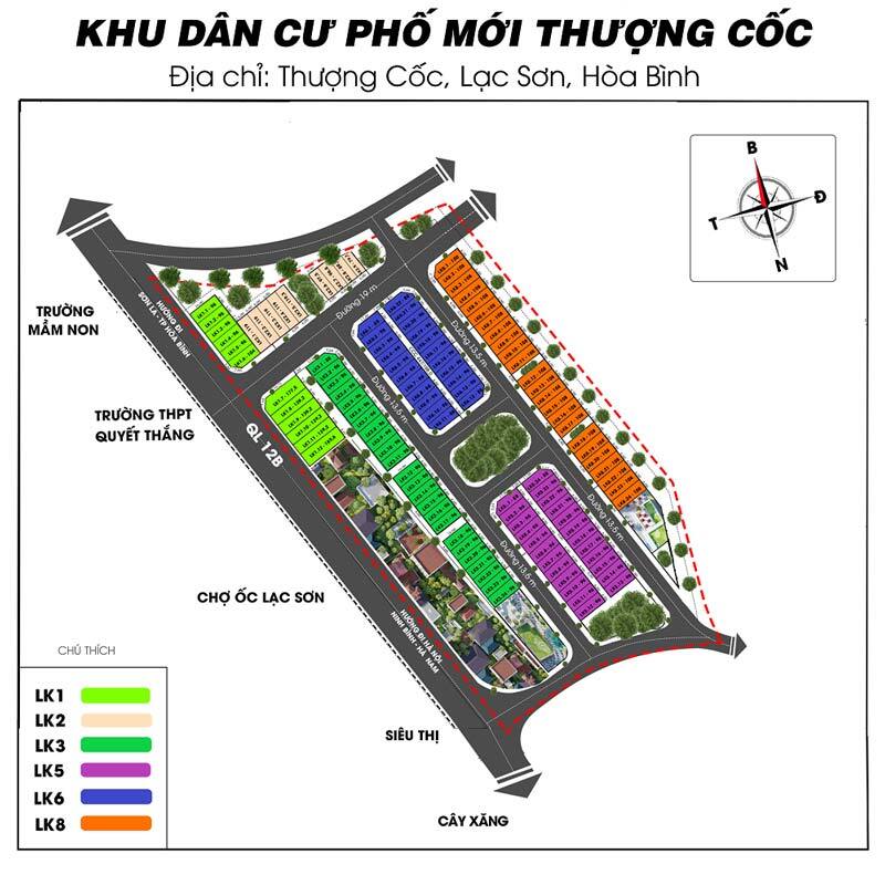 Mặt bằng tổng thể dự án Thượng Cốc Hòa Bình