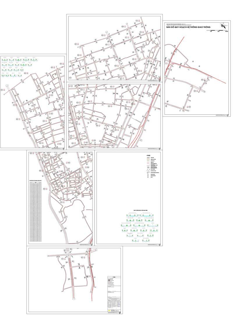Bản đồ quy hoạch giao thông phân khu khu đô thị 1-1-B, 1-1-C