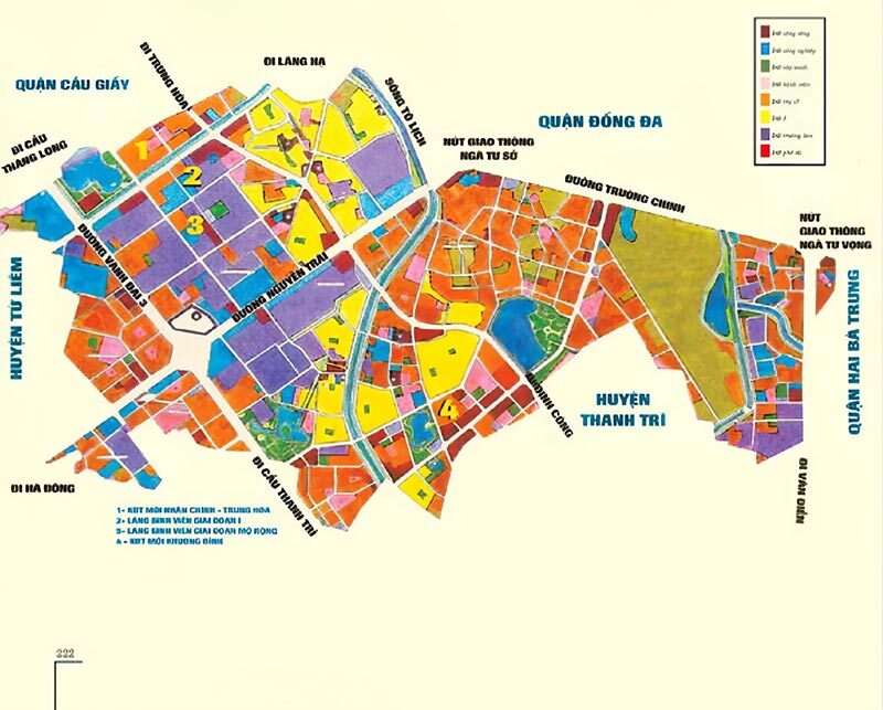 Bản đồ quy hoạch quận Thanh Xuân đến năm 2030