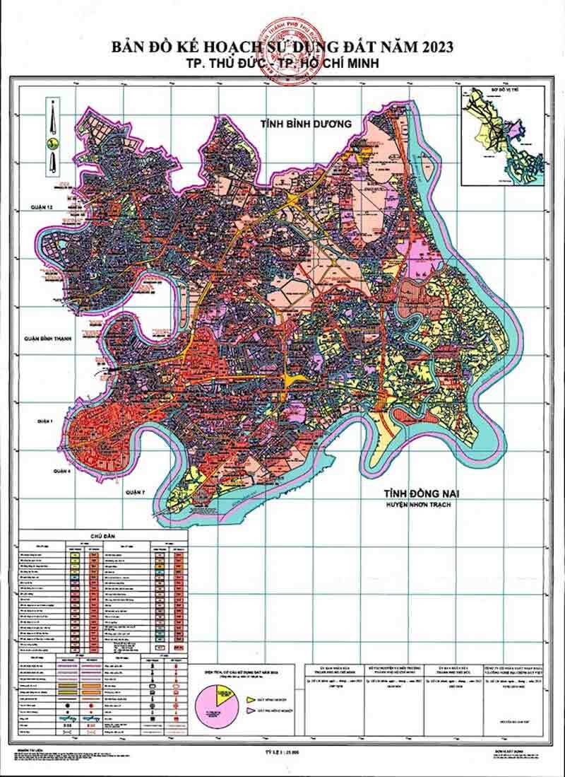 Bản đồ kế hoạch sử dụng đất thành phố Thủ Đức 2023