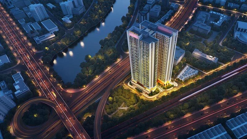 Phối cảnh tổng quan dự án Hoàng Huy Grand Tower