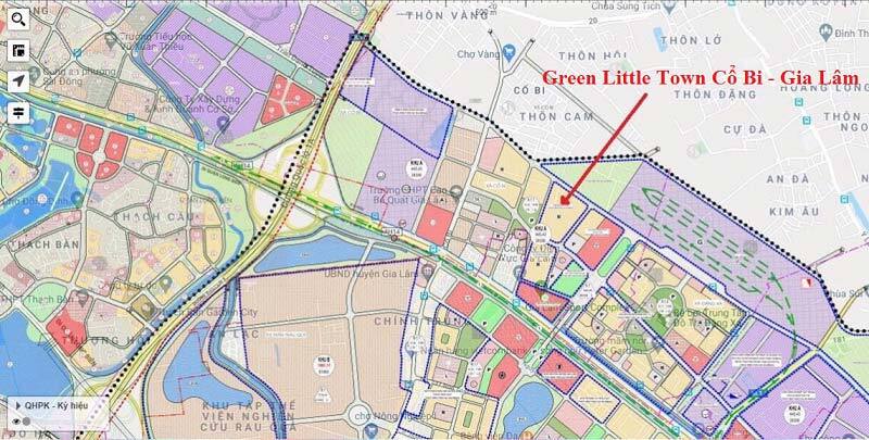 Vị trí địa lý Green Little Town Cổ Bi