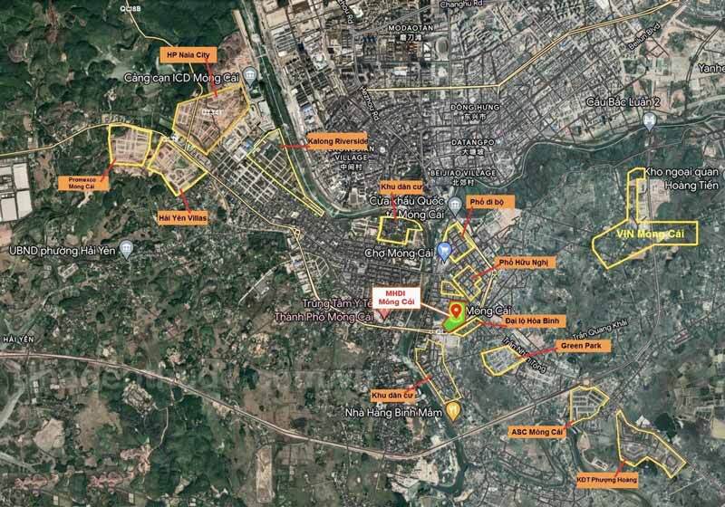 Vị trí dự án MHDI Móng Cái
