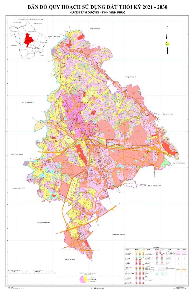 Bản đồ quy hoạch huyện Tam Dương - Quy hoạch sử dụng đất giai đoạn 2021-2030