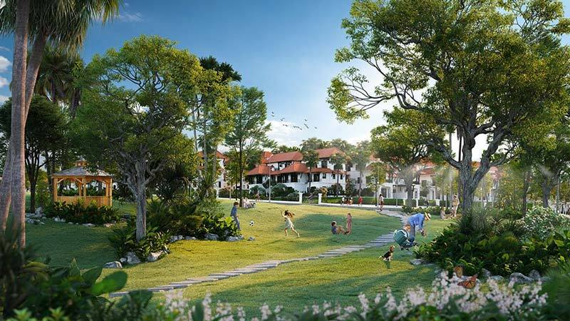 Khuôn viên xanh tại dự án Sunneva Island Đà Nẵng