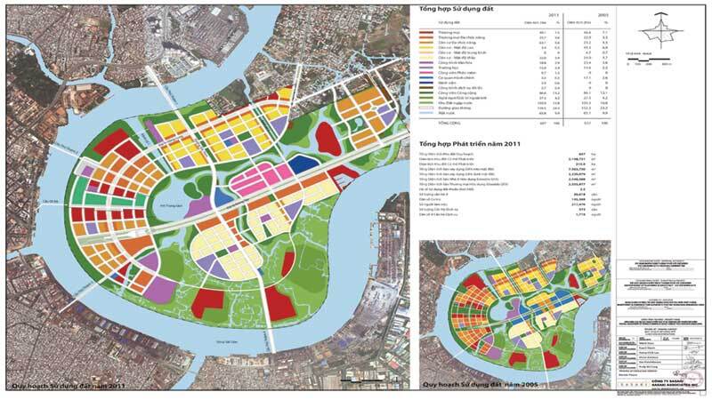 Bản đồ quy hoạch 1/2000 khu đô thị Thủ Thiêm