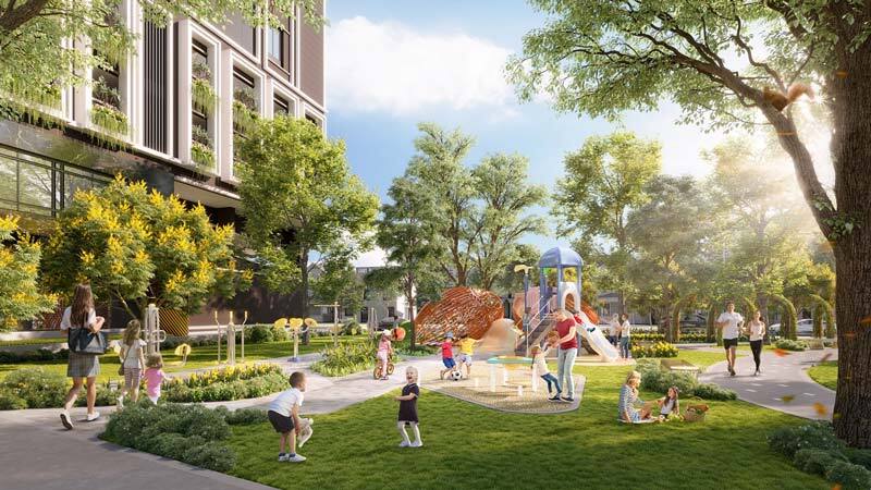 Phối cảnh khu vui chơi cho trẻ tại Cara River Park