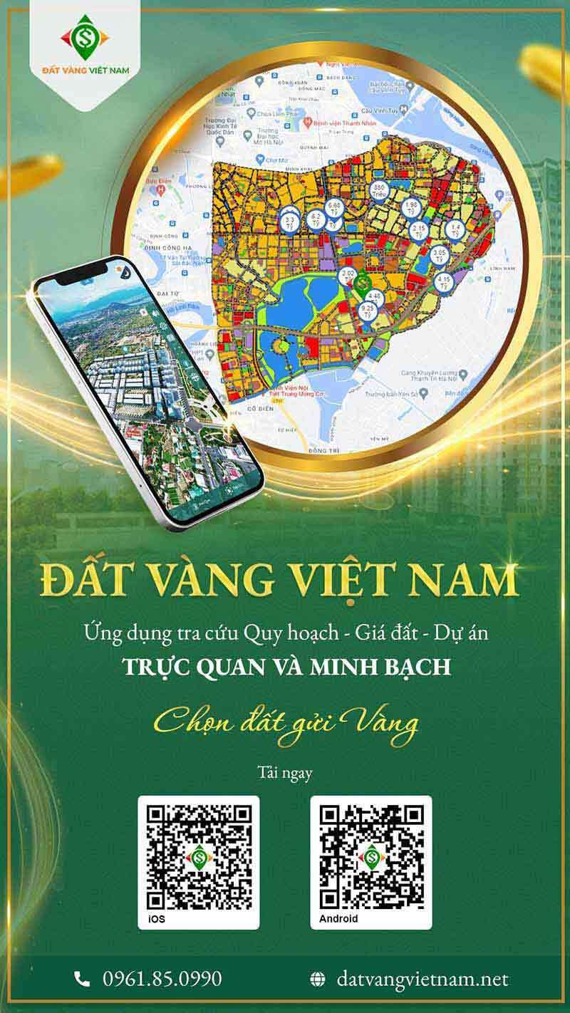 Ứng dụng tra cứu bất động sản - quy hoạch - dự án Đất Vàng Việt Nam