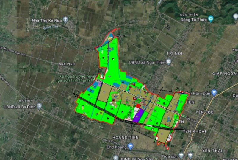 Bản đồ quy hoạch chung xây dựng xã Nga Trường, huyện Nga Sơn đến năm 2030
