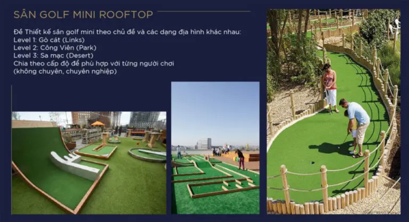 Sân Golf Mini Rooftop tiện ích nội khu tại dự án Sunshine Continental Quận 10