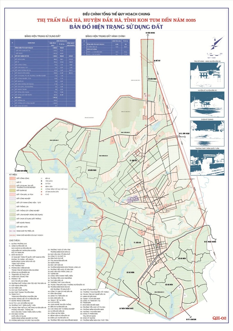 Bản đồ hiện trạng thị trấn Đăk Hà
