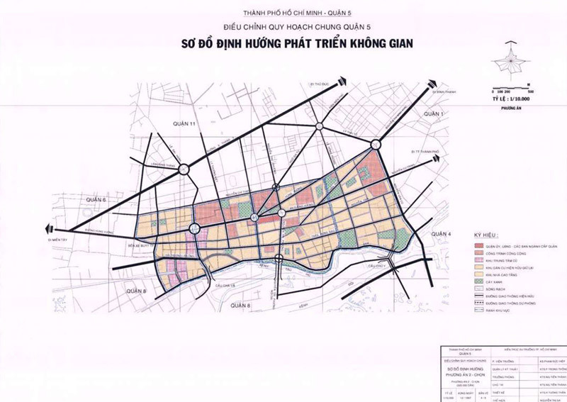 Bản đồ quy hoạch Quận 5 sẽ theo Sơ đồ định hướng phát triển không gian