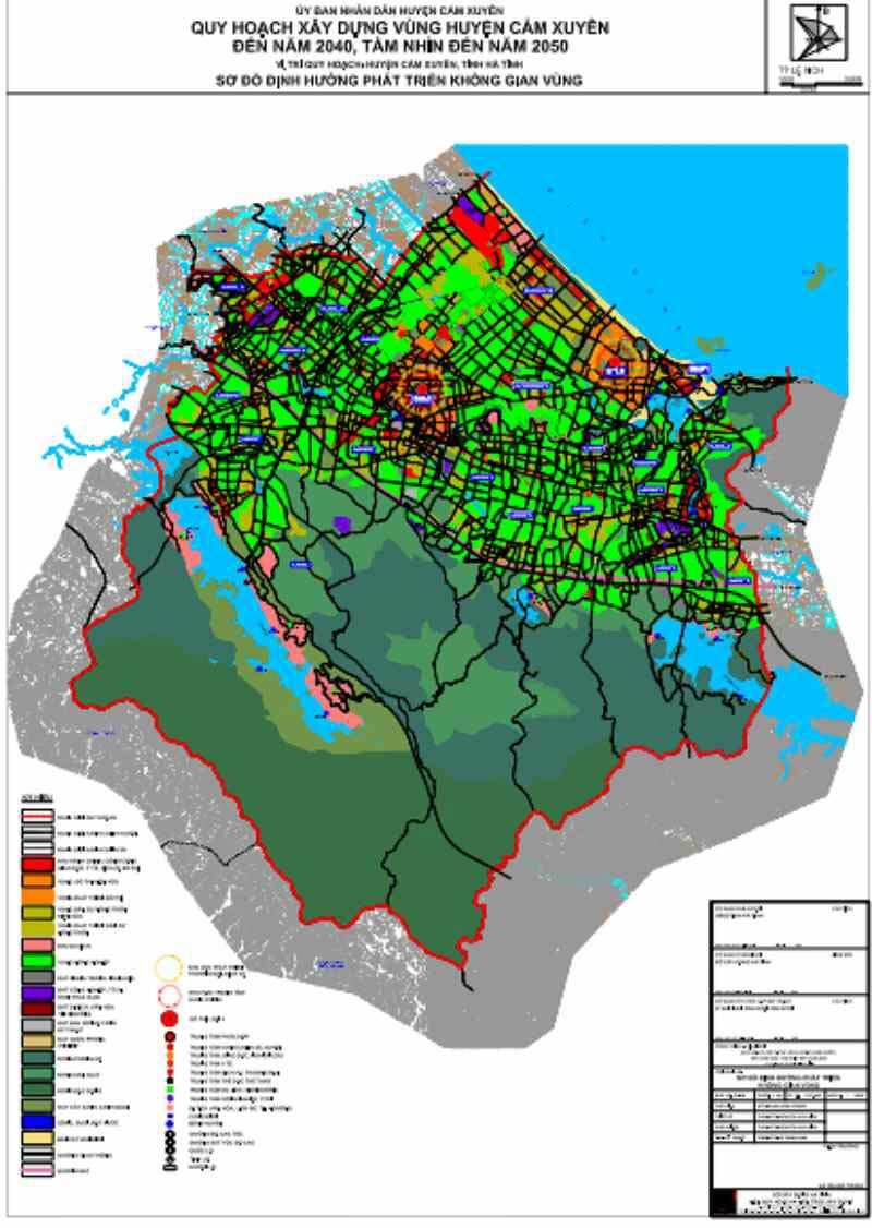 Bản đồ Quy hoạch chung xây dựng huyện Cẩm Xuyên