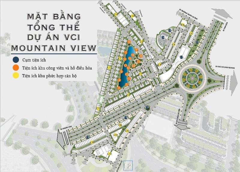 Mặt bằng tổng thể Khu đô thị VCI Mountain View