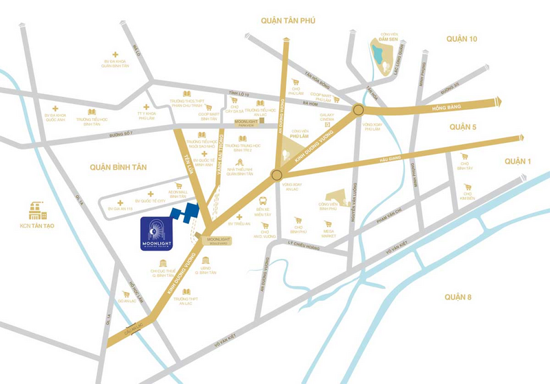Vị trí dự án Moonlight Centre Point Bình Tân