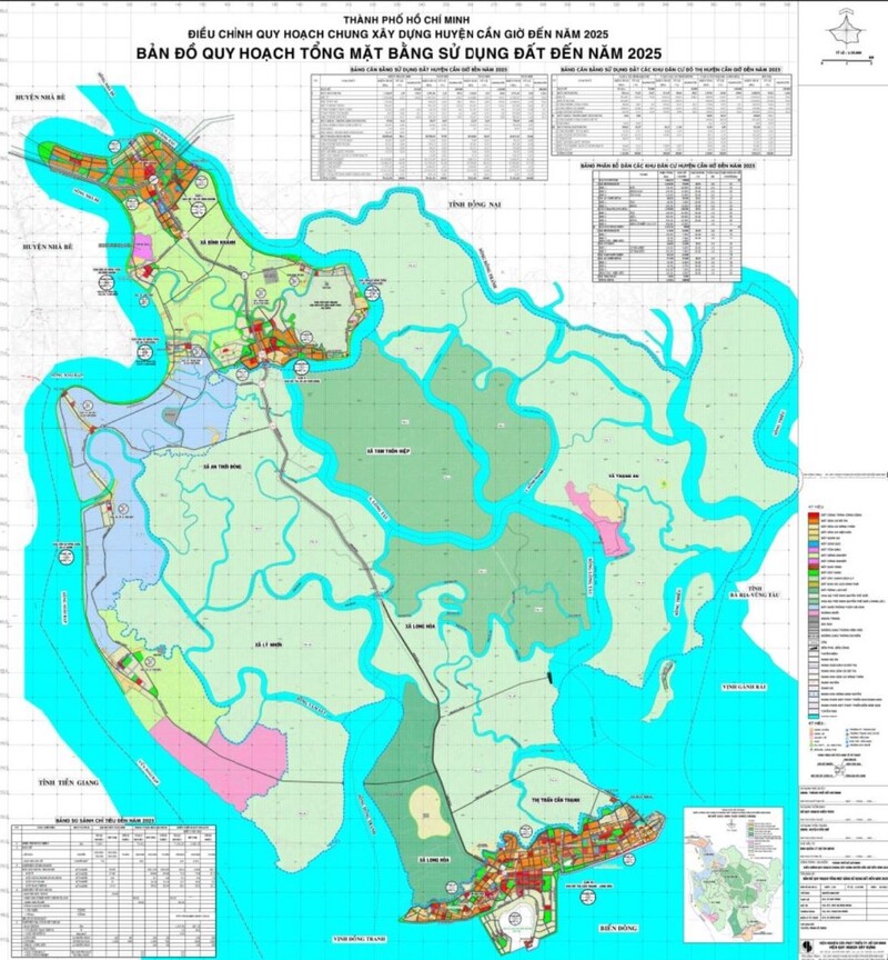 Bản đồ sử dụng đất Quy hoạch chung huyện Cần Giờ