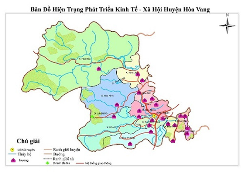 Bản đồ quy hoạch huyện Hòa Vang - Hiện trạng phát triển kinh tế