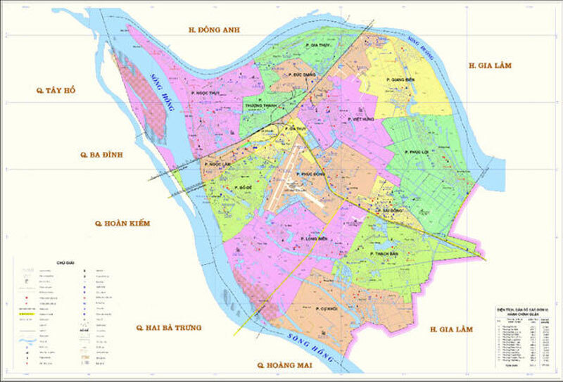 Bản đồ hành chính quận Long Biên