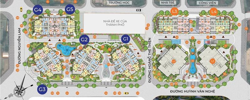 Mặt bằng tổng thể dự án Le Grand Jardin